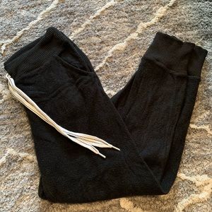 Black fleece joggers